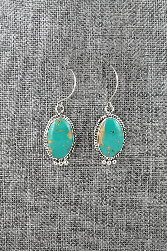 Turquoise & Sterling Silver Earrings - Rosemary Saunders