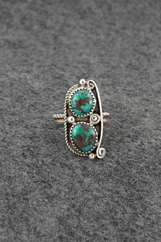 Turquoise & Sterling Silver Ring - Cody Nez - Size 8