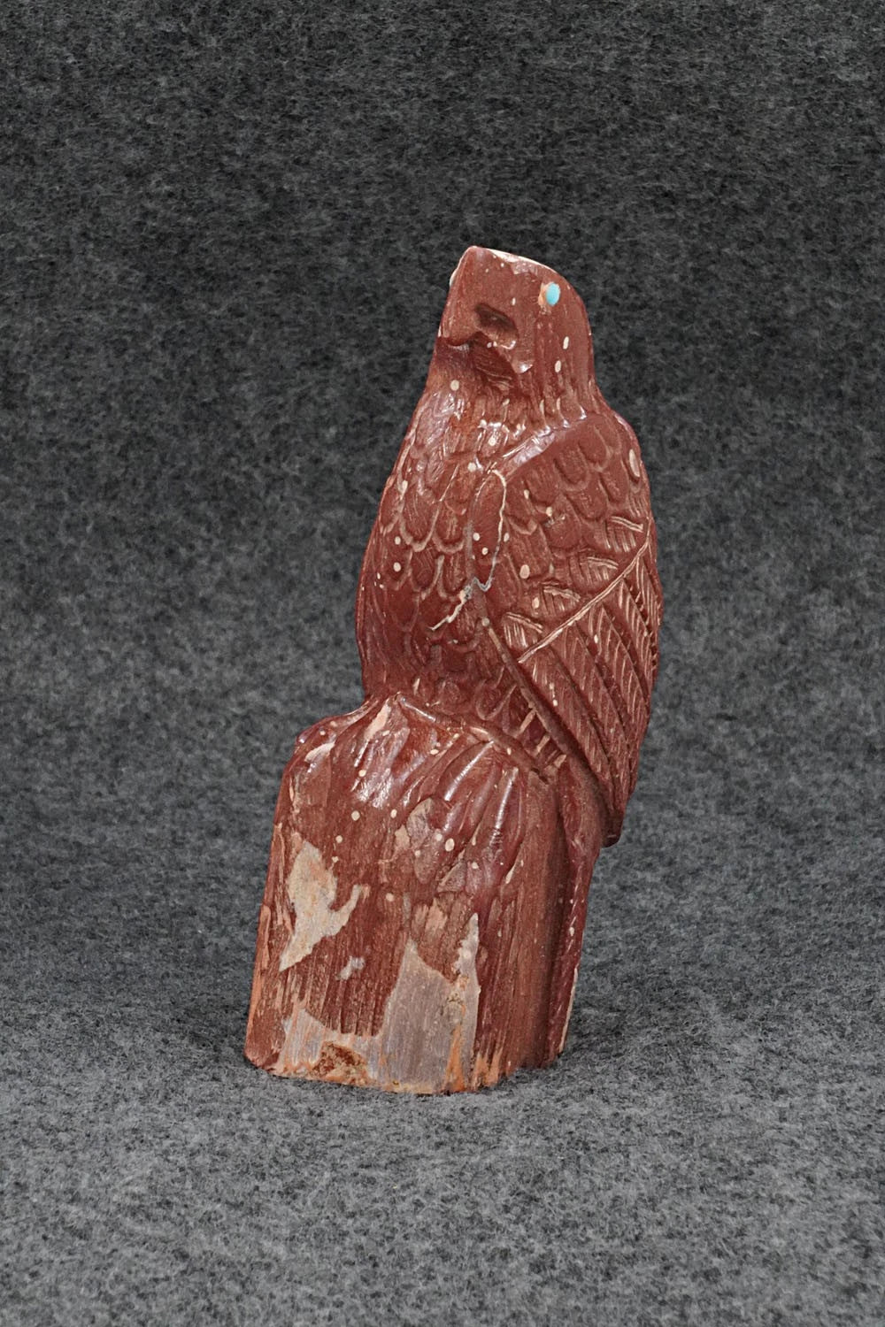 Eagle Zuni Fetish Carving - Derrick Kaamasee