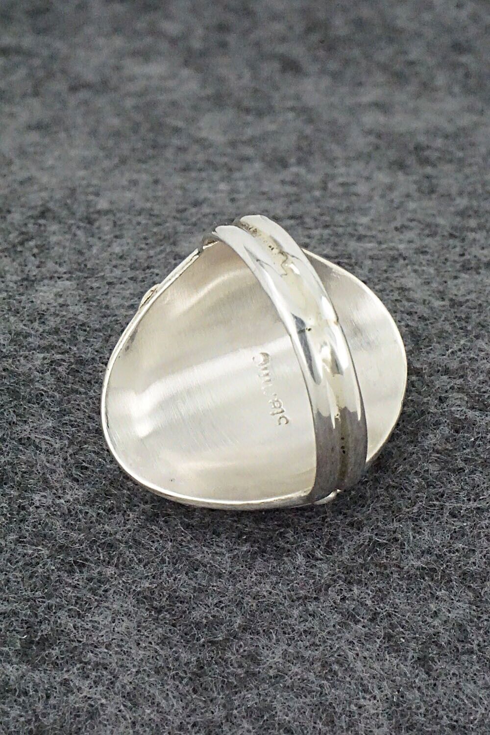 Turquoise & Sterling Silver Ring - Lorena Brown - Size 12
