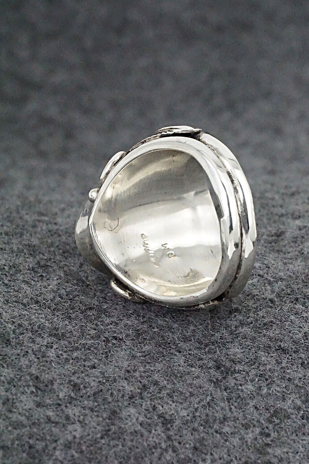 White Buffalo & Sterling Silver Ring - Davey Morgan - Size 9.5