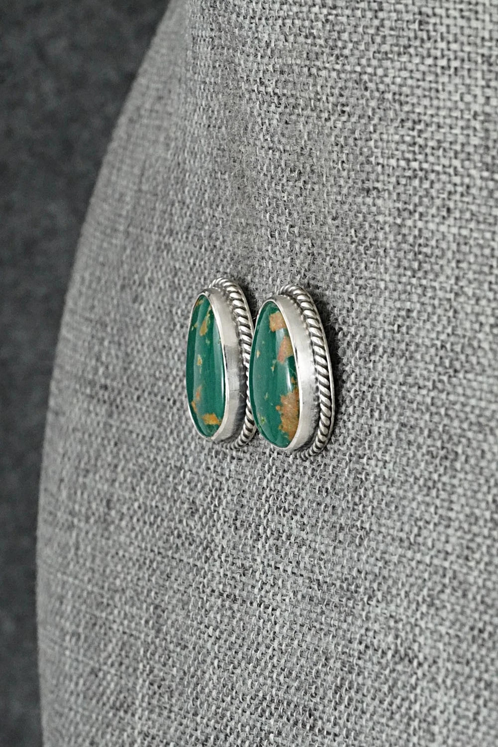 Turquoise & Sterling Silver Earrings - Rosemary Saunders