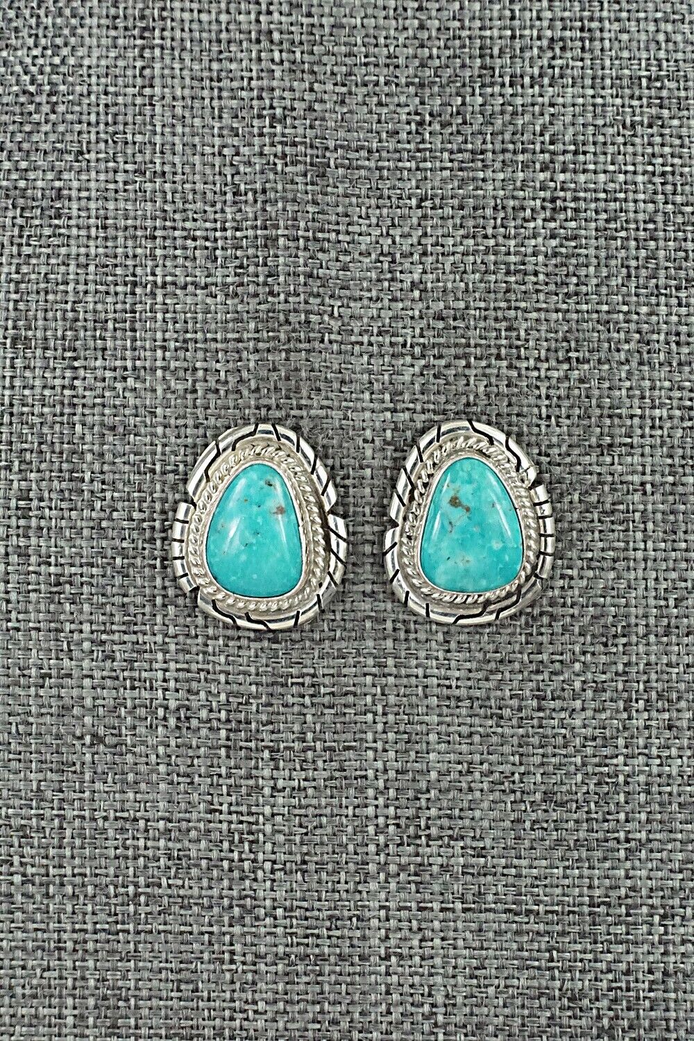 Turquoise & Sterling Silver Earrings - Peggy Skeets