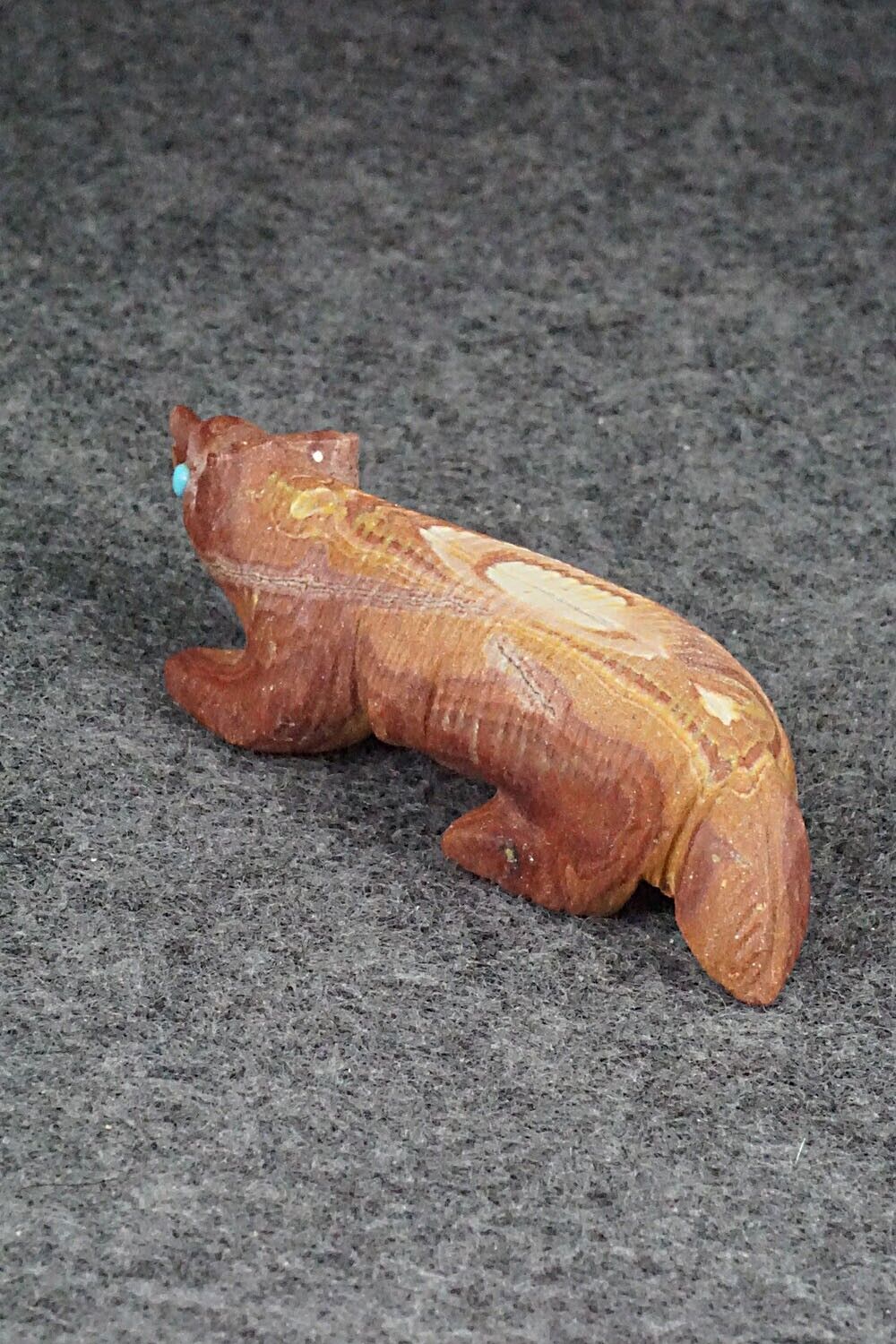Badger Zuni Fetish Carving - Ronnie Lunasee