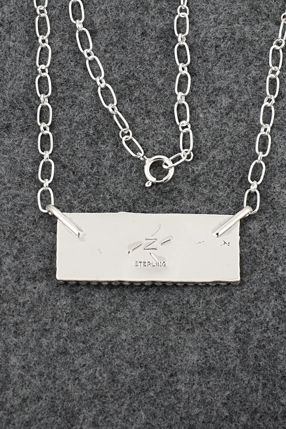 Turquoise & Sterling Silver Necklace - Kenny Lonjose