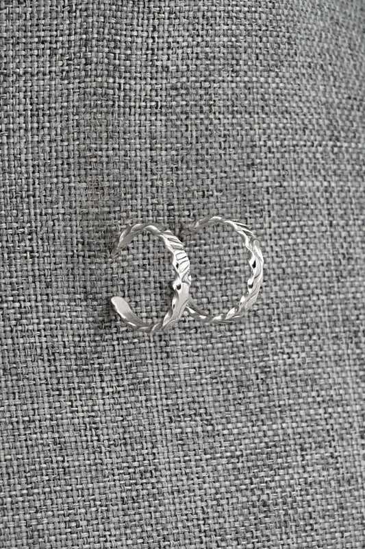 Sterling Silver Hoop Earrings - Elaine Tahe