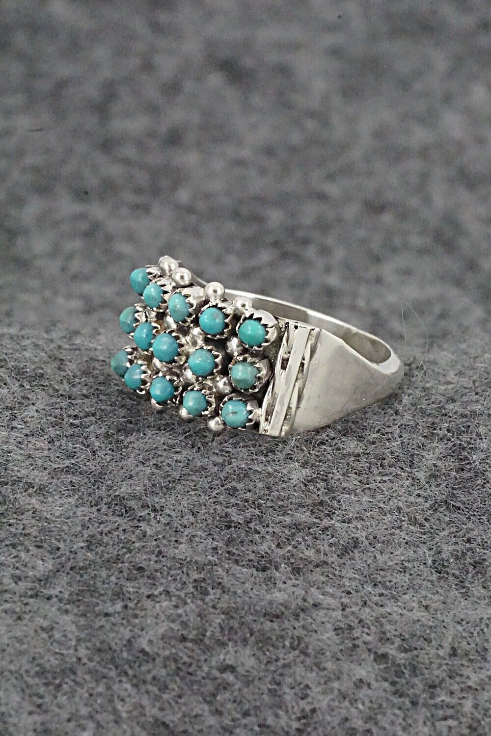Turquoise & Sterling Silver Ring - Stephen Haloo - Size 8.5