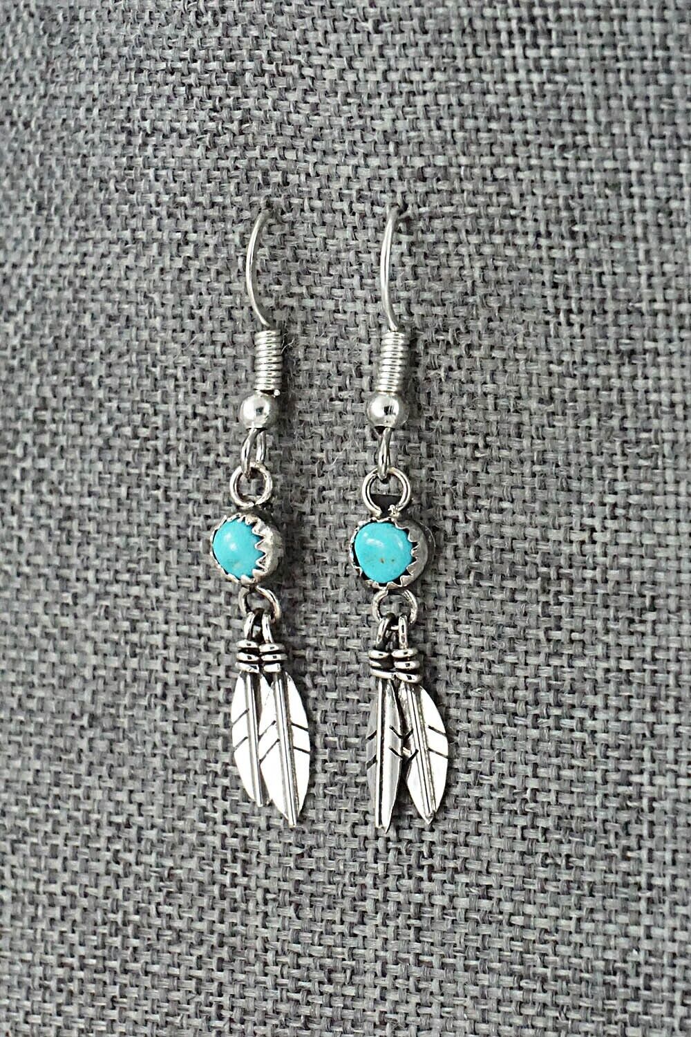 Turquoise & Sterling Silver Earrings - Cornilia Yazhe