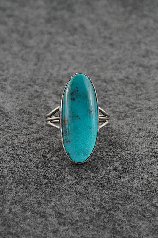 Turquoise & Sterling Silver Ring - Rena Begay - Size 8