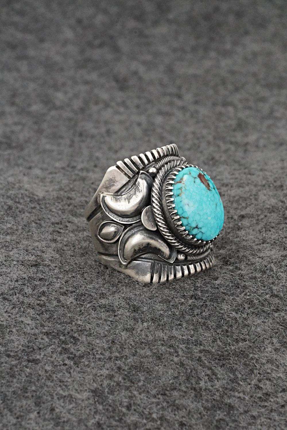 Turquoise & Sterling Silver Ring - Derrick Gordon - Size 11