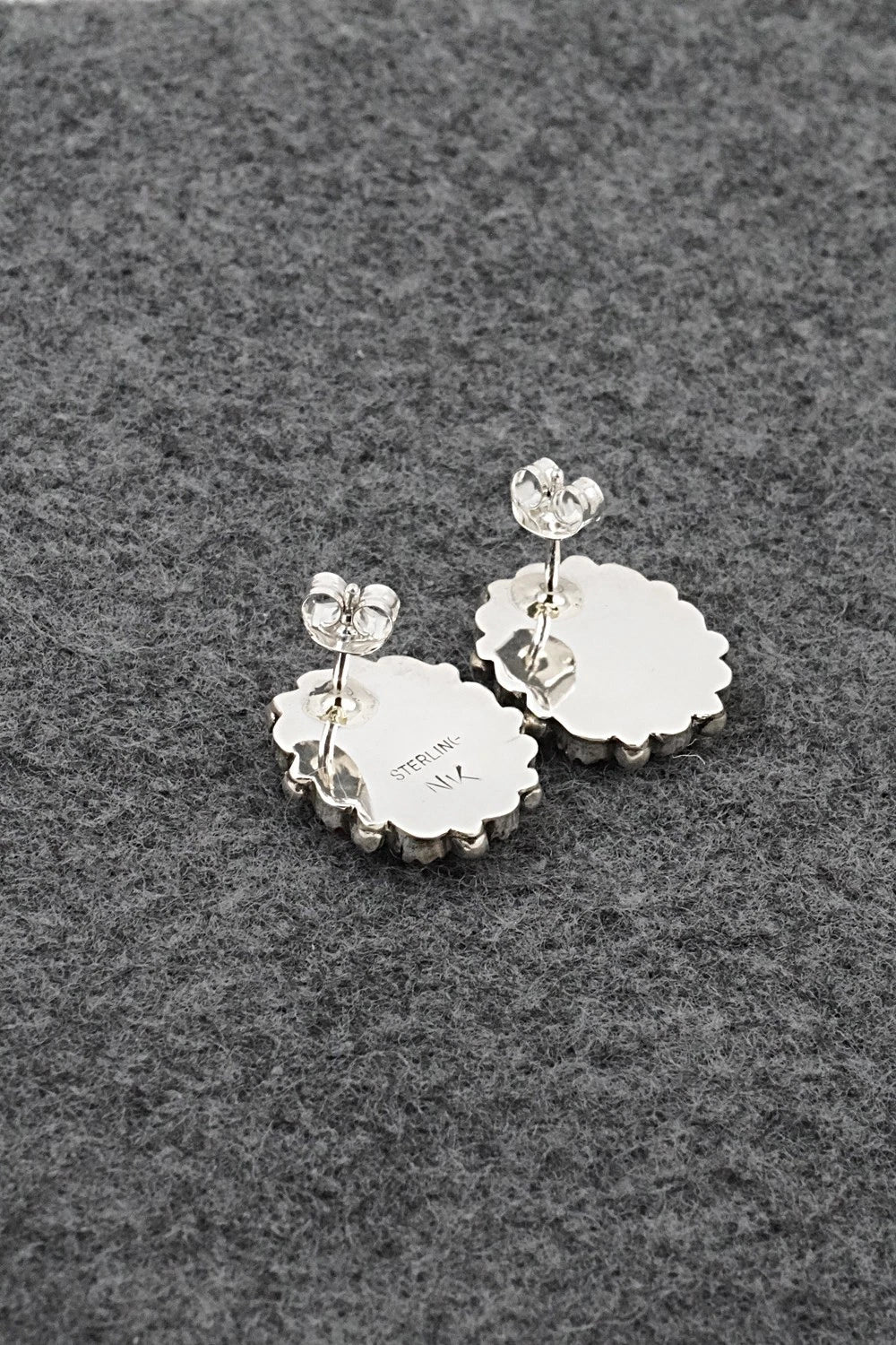 Coral & Sterling Silver Earrings - Nathaniel Curley