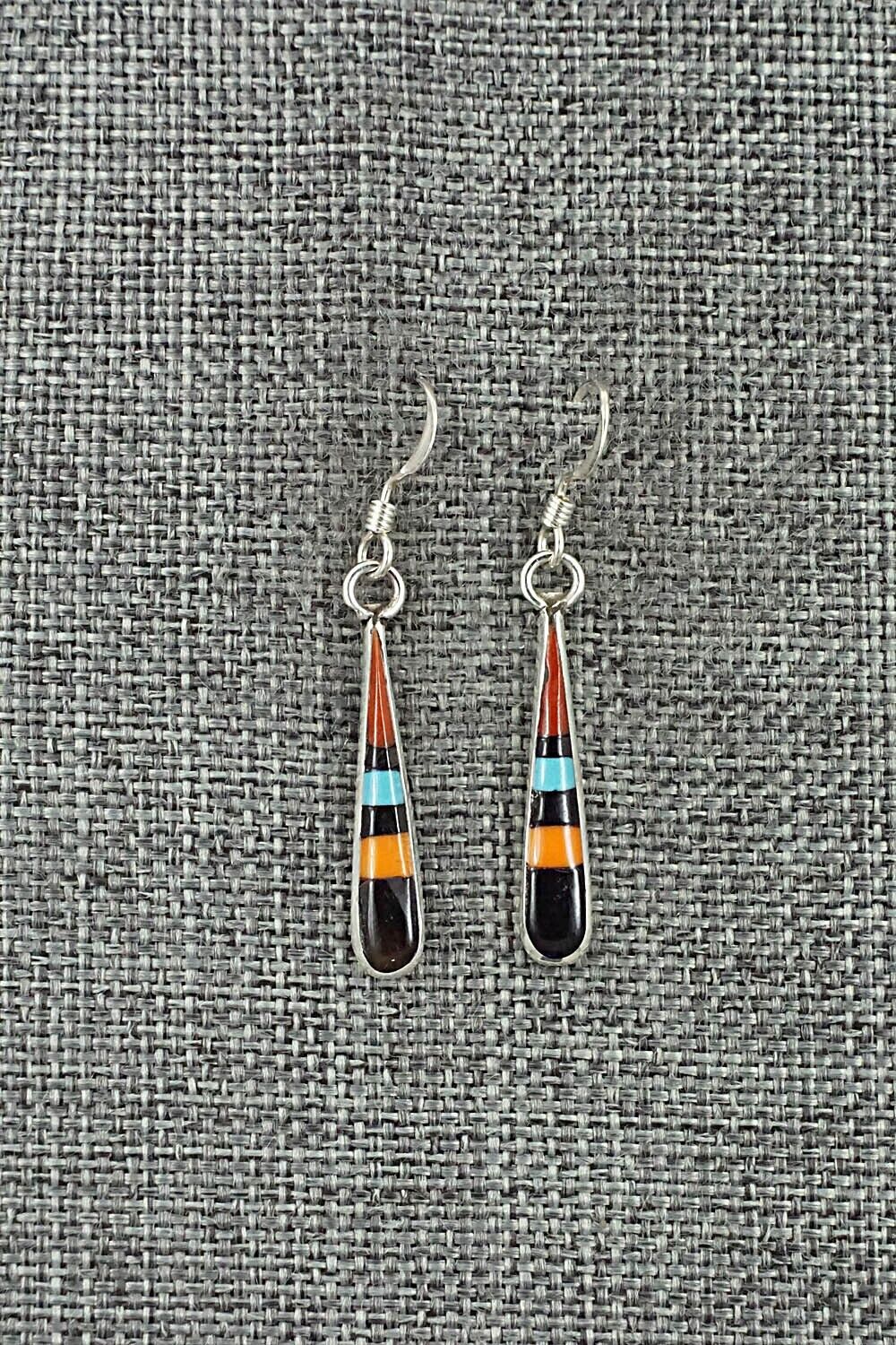 Multi-Stone & Sterling Silver Earrings - Stanford Etsate