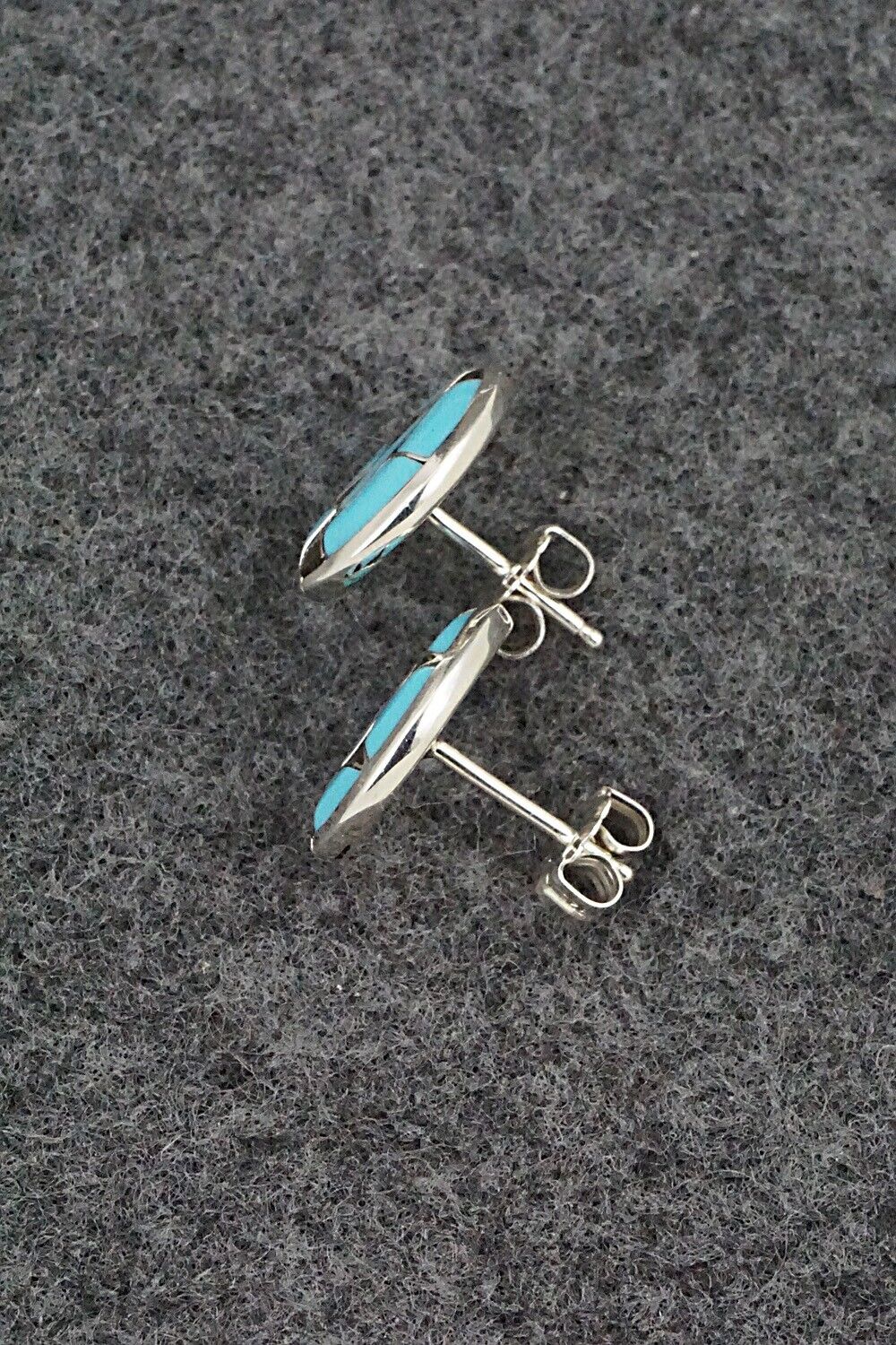 Turquoise & Sterling Silver Earrings - Vernon Quandelacy