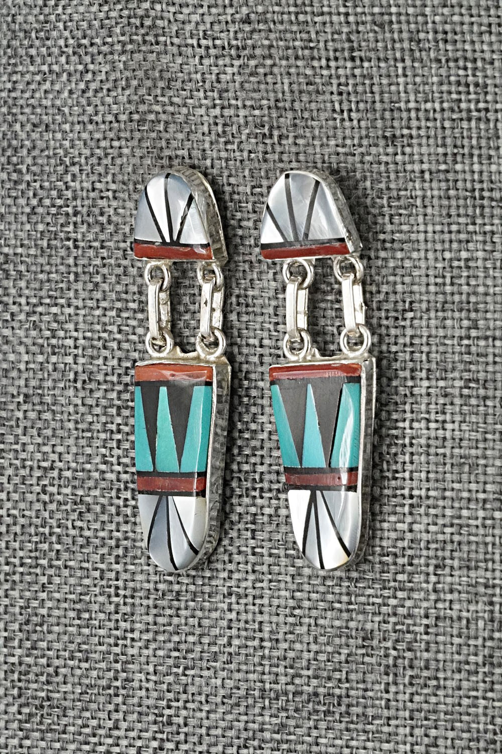 Multi-Stone & Sterling Silver Pendant and Earrings Set - Ola Eriacho