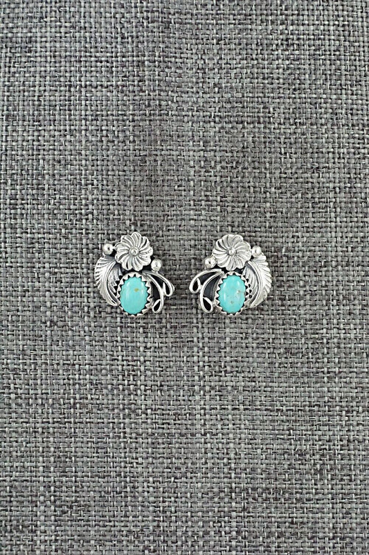 Turquoise & Sterling Silver Earrings - Rita Largo