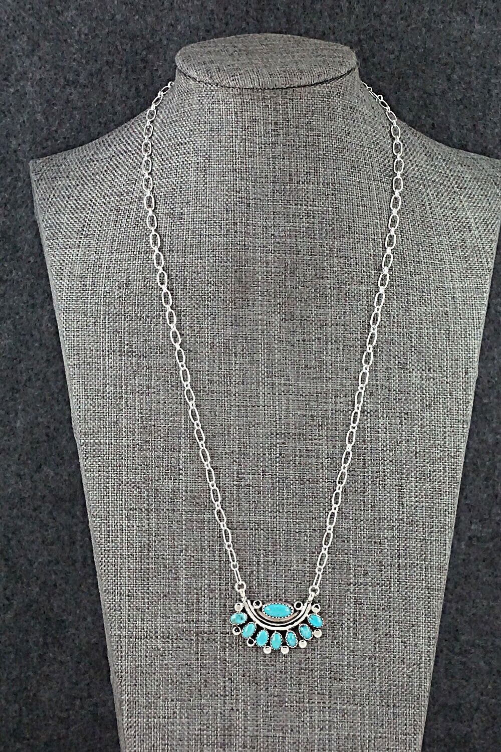 Turquoise & Sterling Silver Necklace - Sandra Sardo