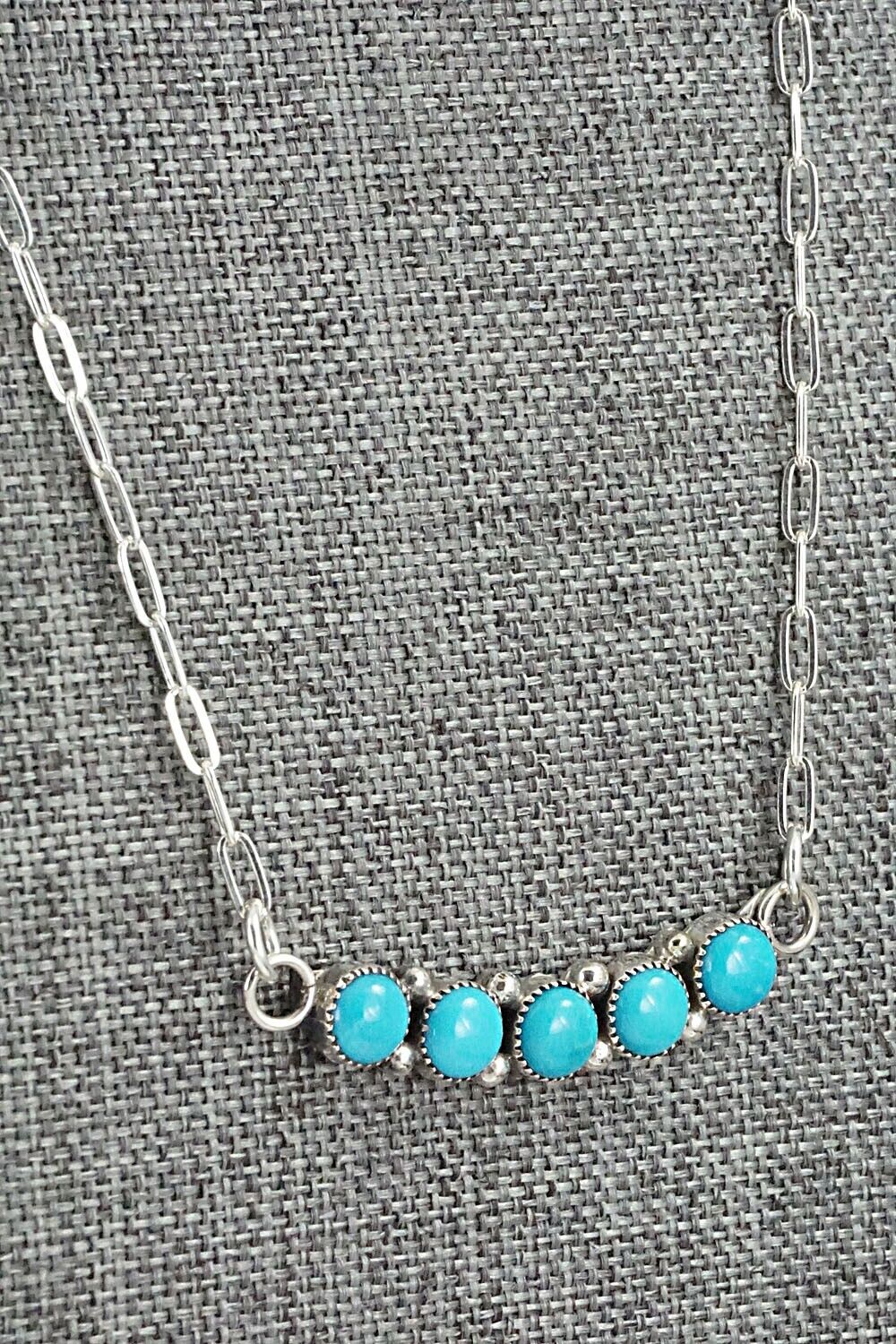 Turquoise & Sterling Silver Necklace - Anna Spencer