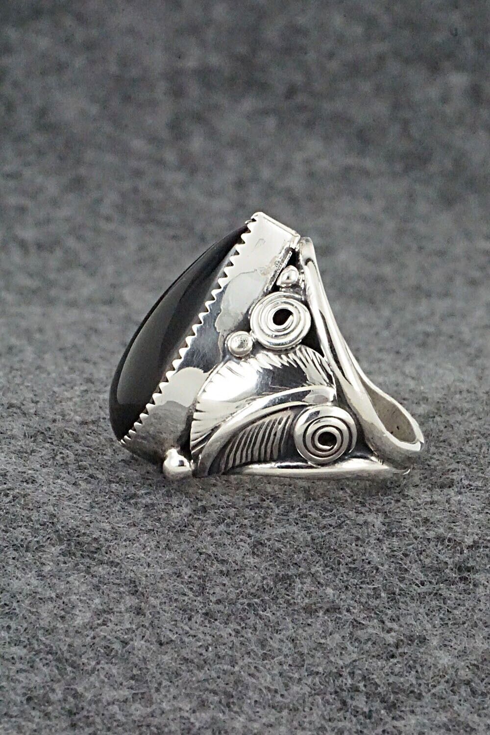 Onyx & Sterling Silver Ring - Darrell Morgan - Size 7