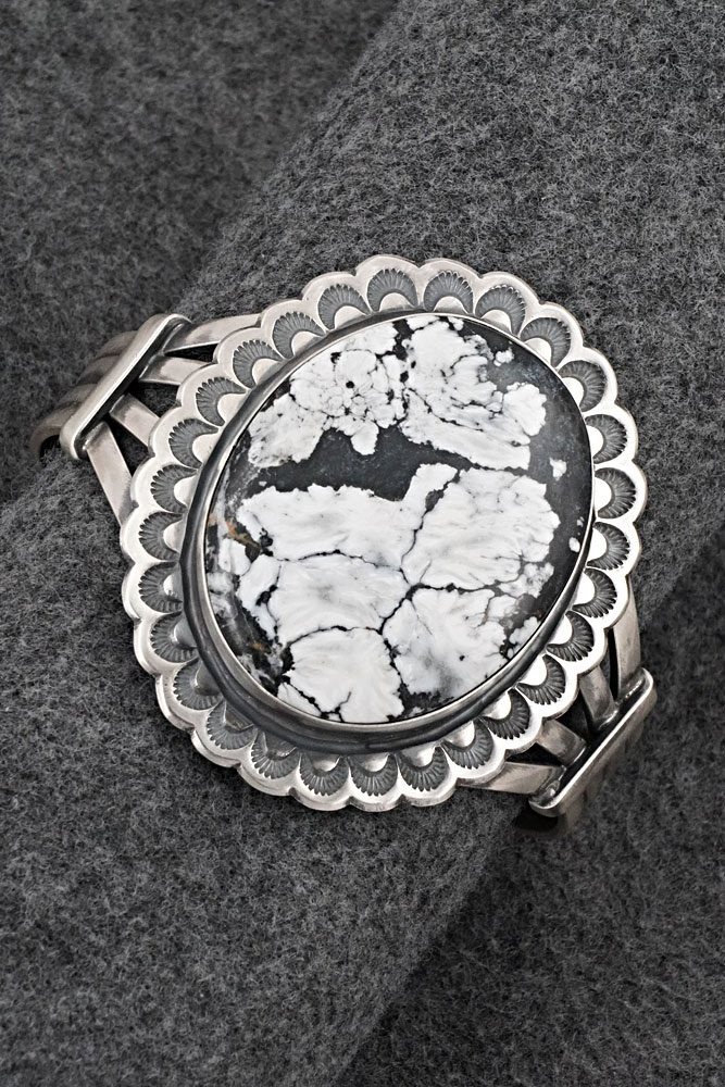 White Buffalo & Sterling Silver Bracelet - Randy Boyd
