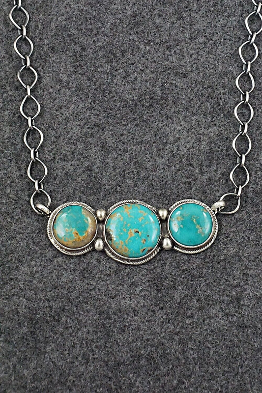 Turquoise & Sterling Silver Necklace - Kathleen Livingston