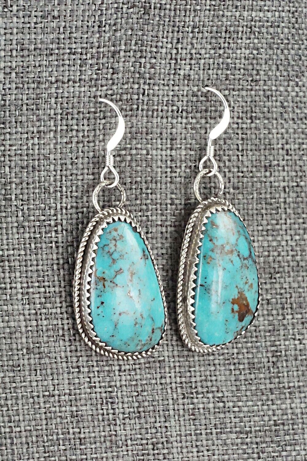 Turquoise & Sterling Silver Earrings - Ernest Hawthorne
