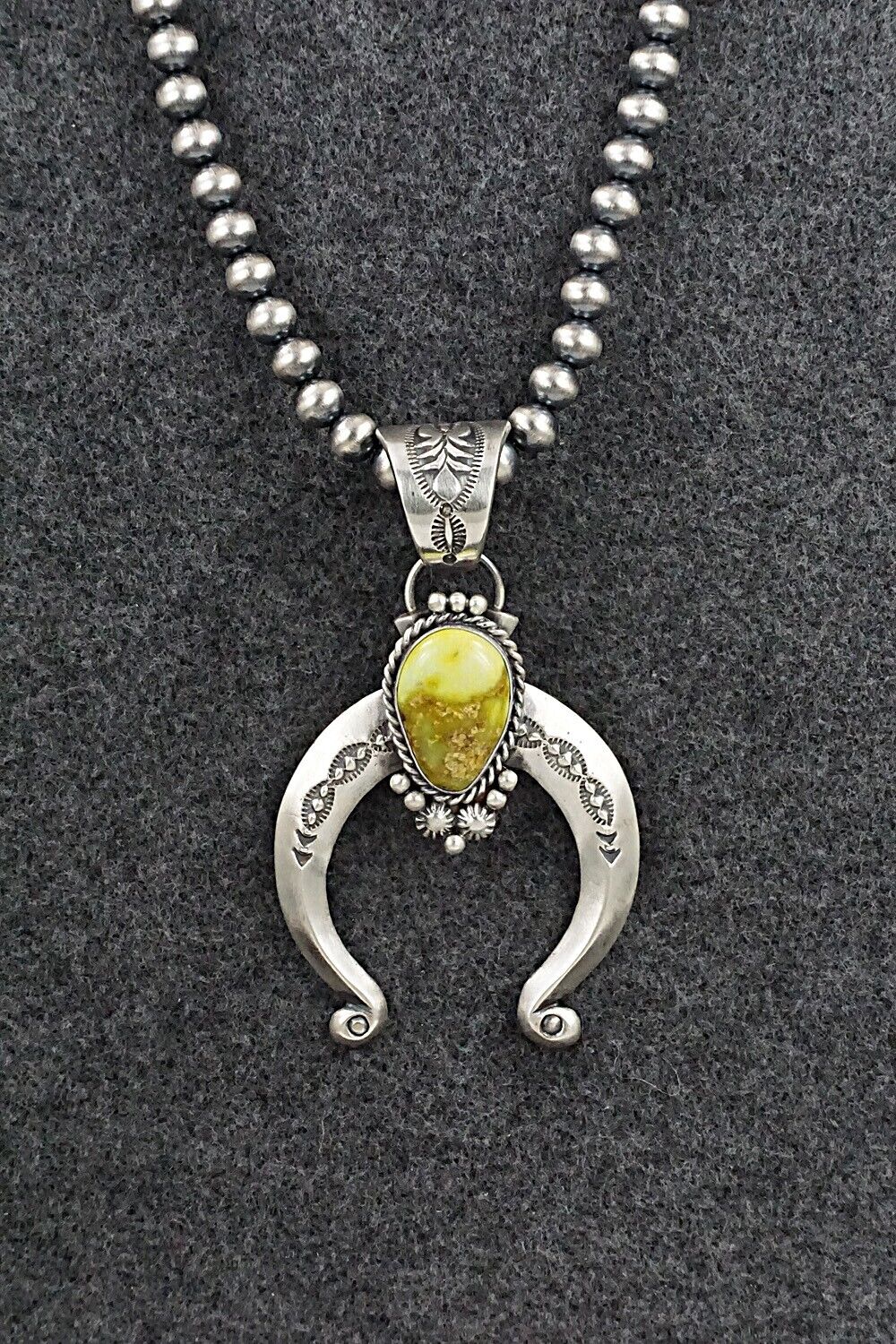 Variscite & Sterling Silver Necklace - Samuel Yellowhair