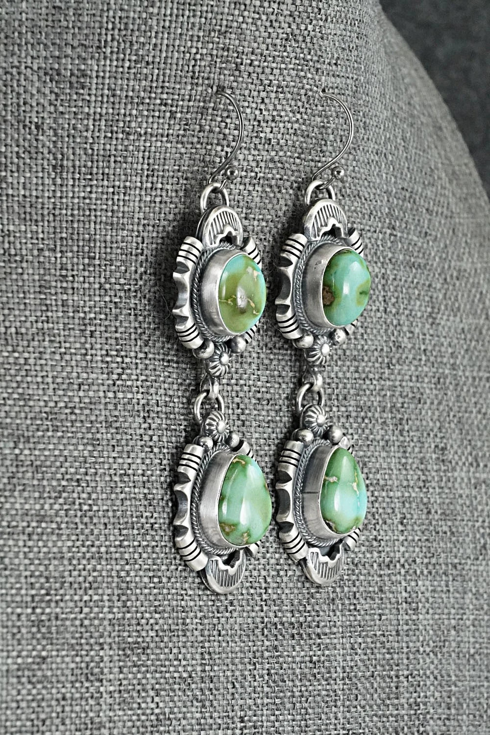 Turquoise & Sterling Silver Squash Blossom Set - Jackson Hoskie