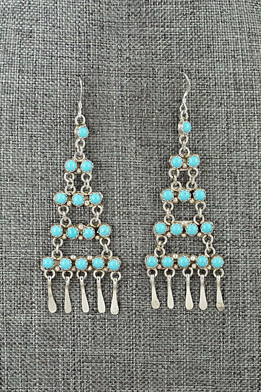 Turquoise & Sterling Silver Earrings - Sylvia Chee