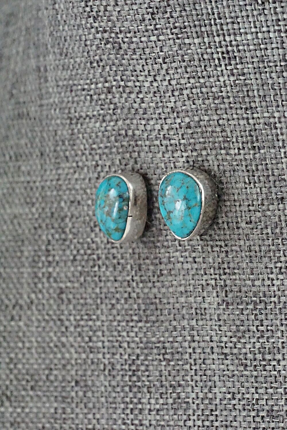 Turquoise & Sterling Silver Earrings - Marco Begaye