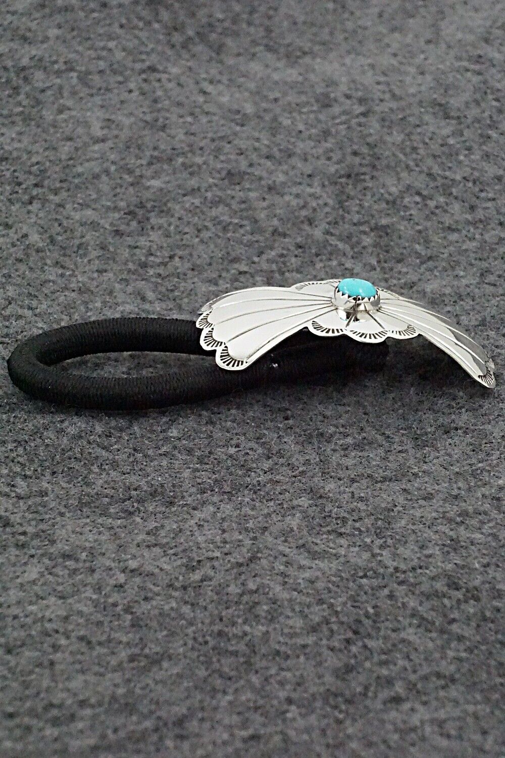 Turquoise & Sterling Silver Hair Tie - Phil Lynn