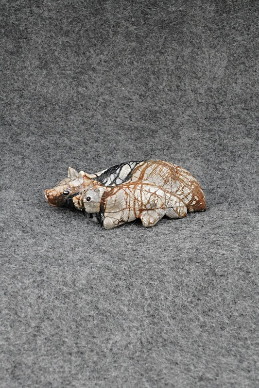 Wolf Zuni Fetish Carving - Randy Lucio