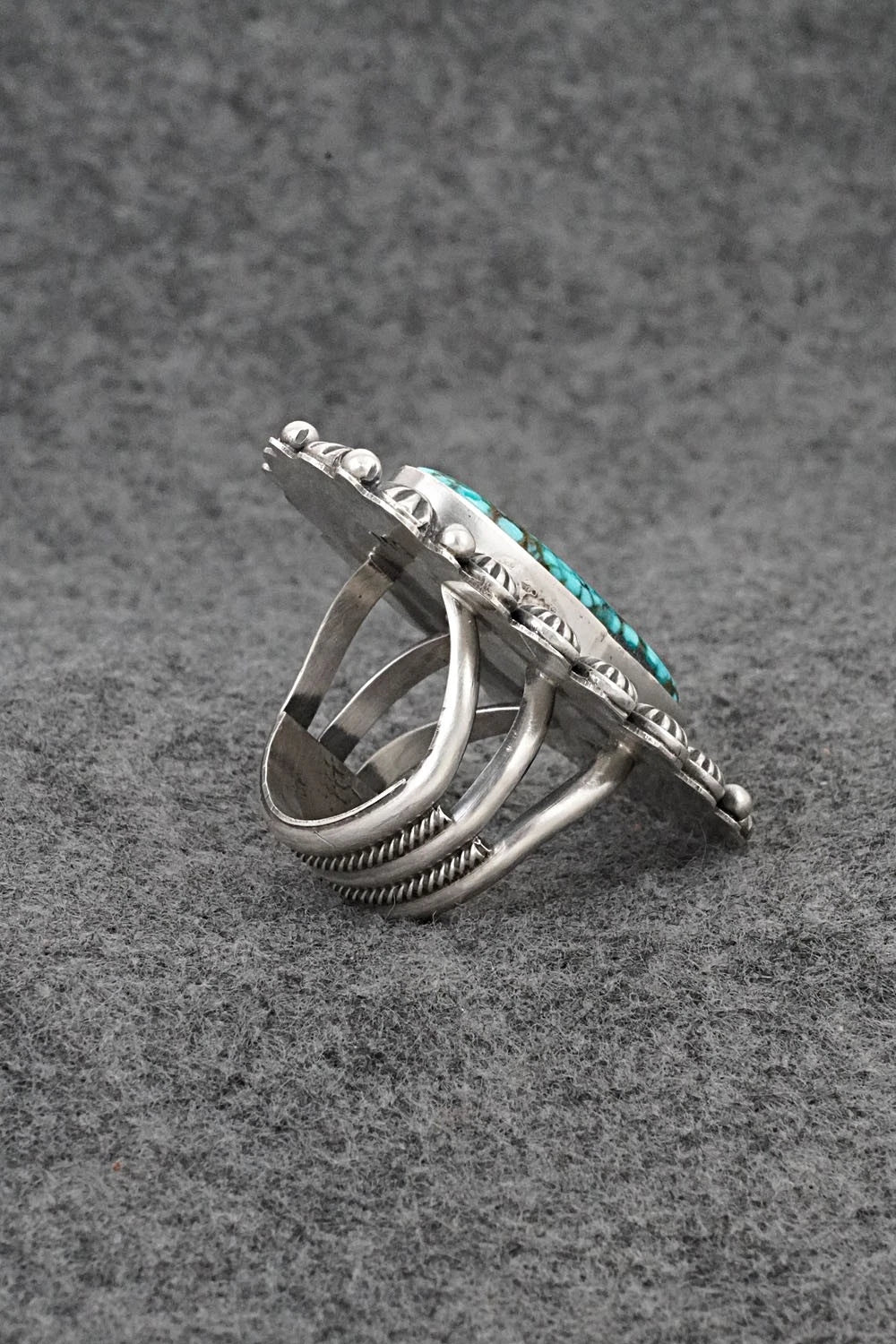 Turquoise & Sterling Silver Ring - Michael Calladitto - Size 9.5