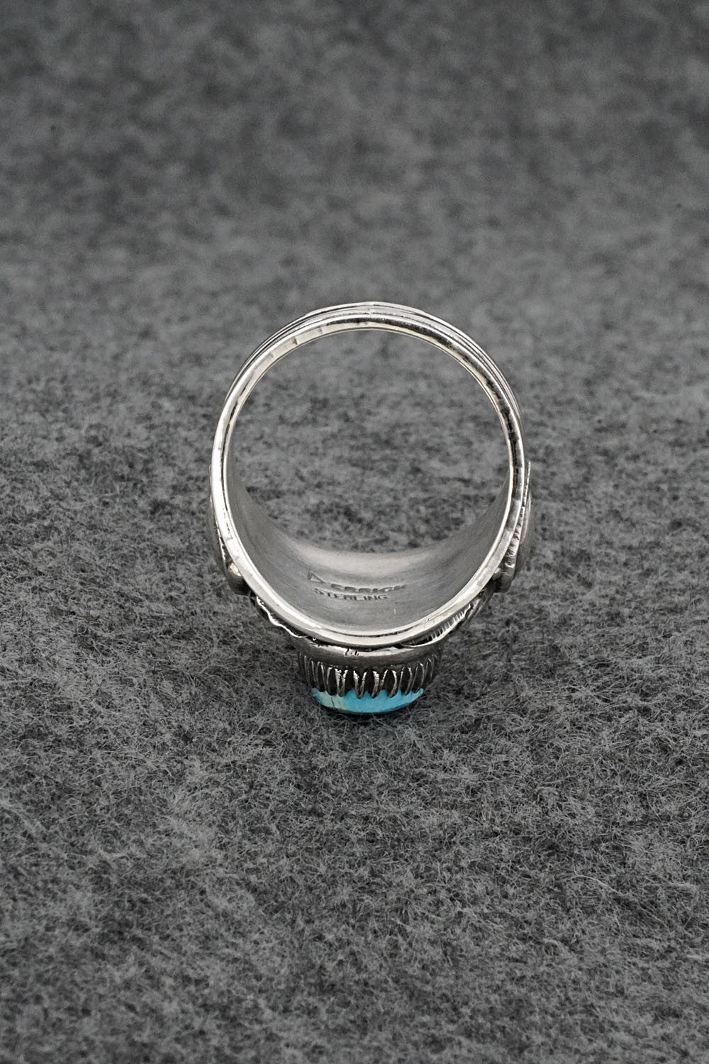 Turquoise & Sterling Silver Ring - Derrick Gordon - Size 9
