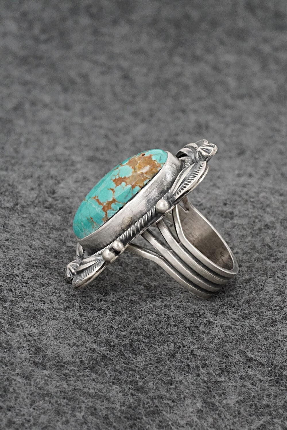 Turquoise & Sterling Silver Ring - Randy Billy - Size 7