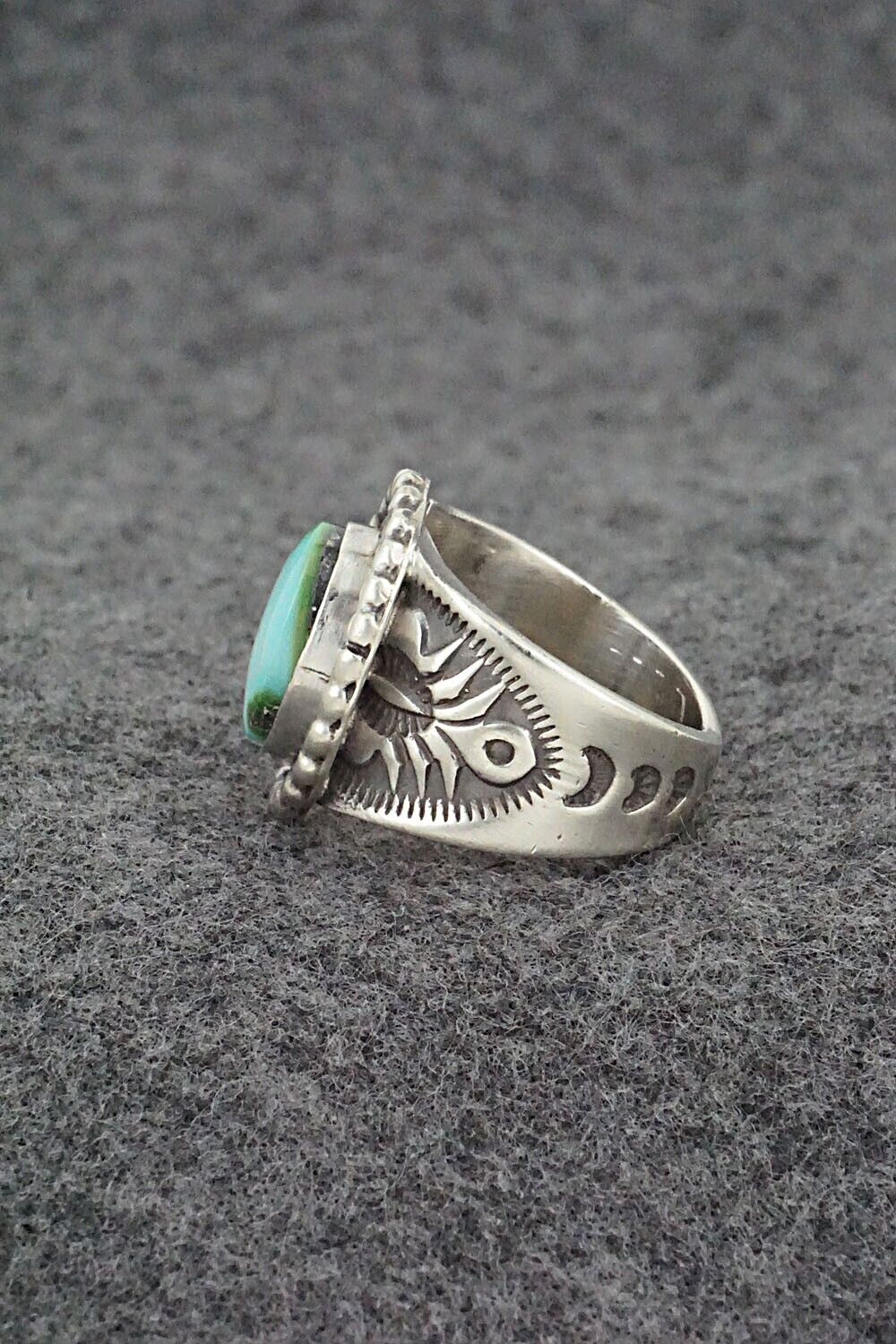 Turquoise & Sterling Silver Ring - Samuel Yellowhair - Size 6.75