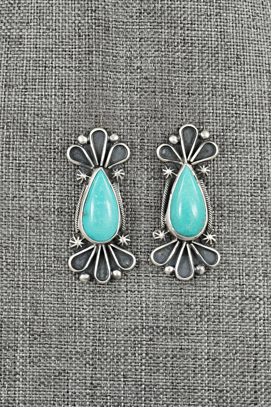 Turquoise & Sterling Silver Earrings - Bobby Johnson