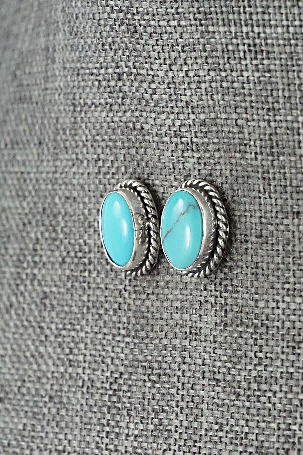 Turquoise & Sterling Silver Earrings - Marco Begaye