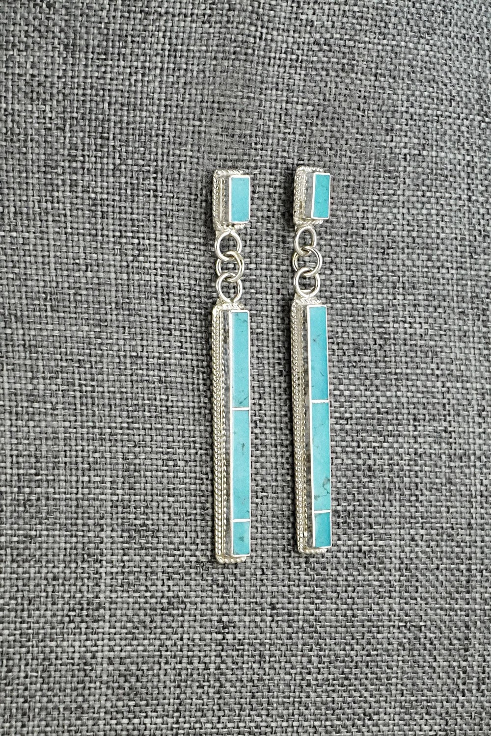 Turquoise & Sterling Silver Earrings - Ricky Booqua