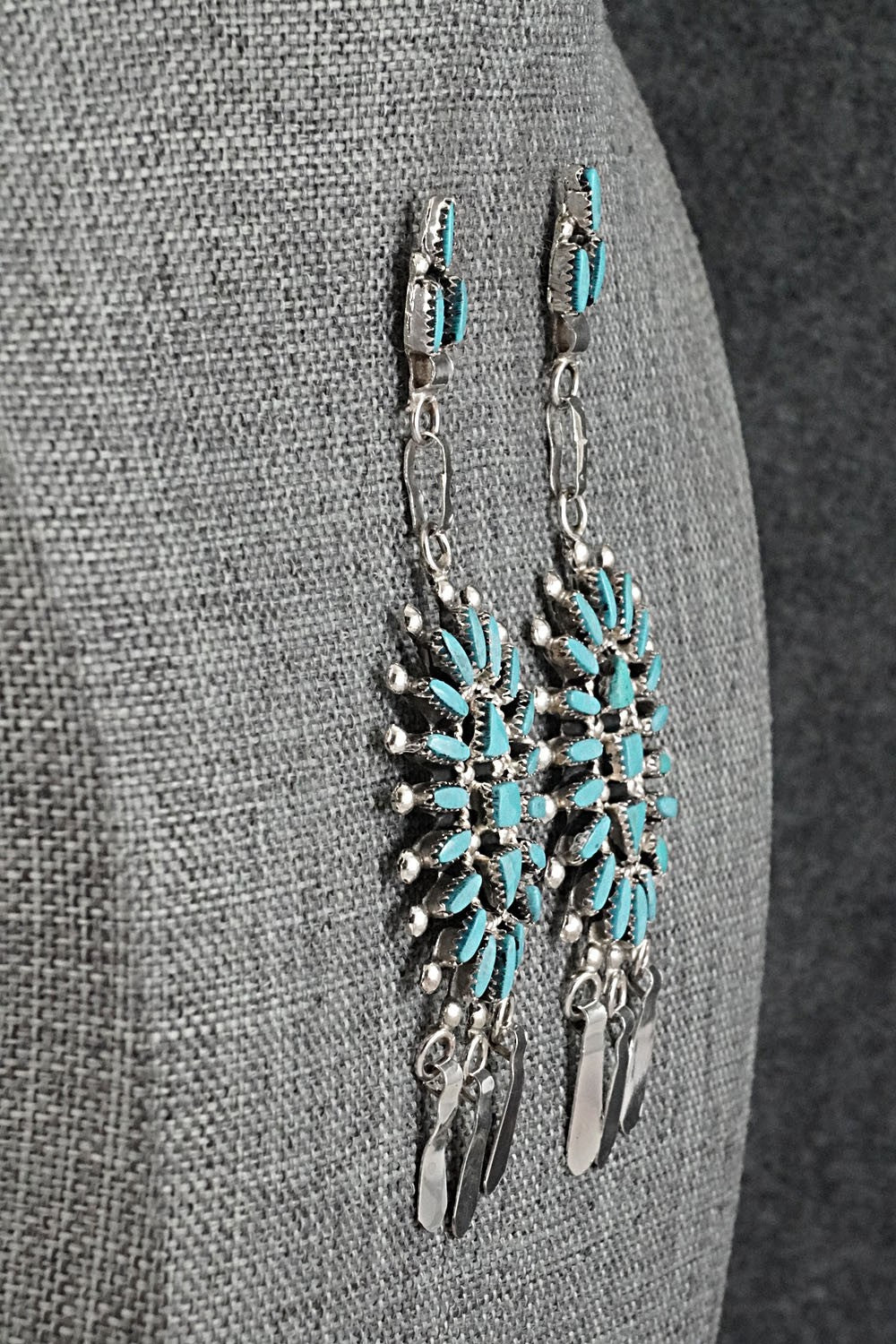 Turquoise & Sterling Silver Earrings - Evonne Hustito