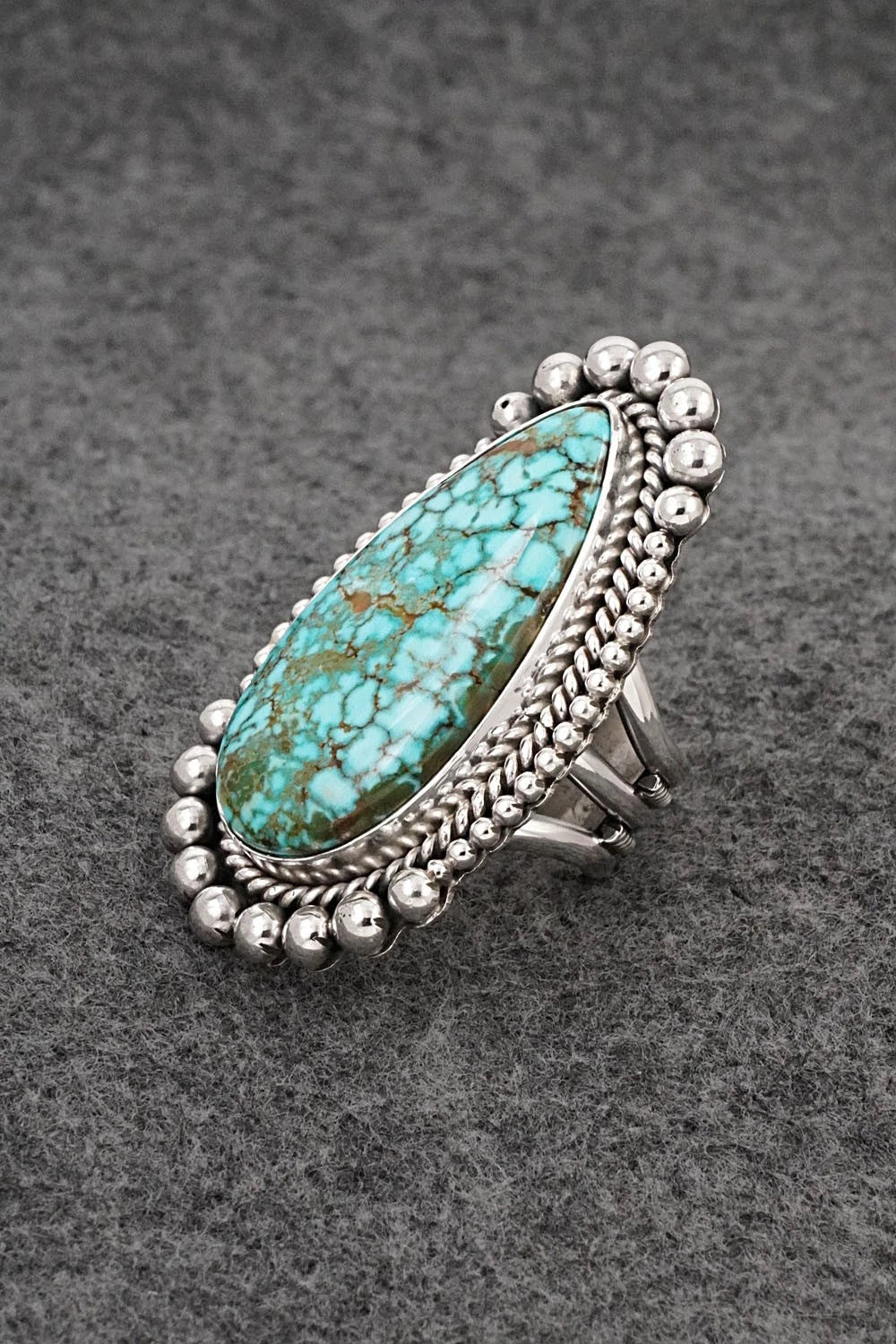 Turquoise & Sterling Silver Ring - Michael Calladitto - Size 8.5