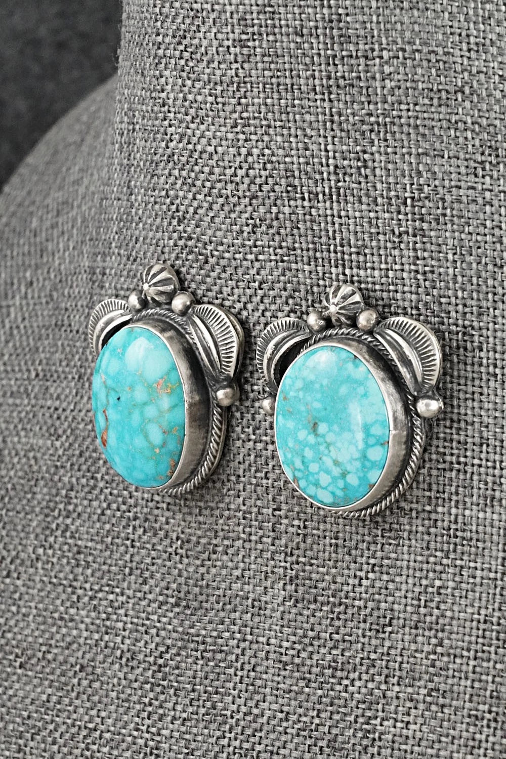 Turquoise & Sterling Silver Necklace and Earrings Set - Randy Boyd