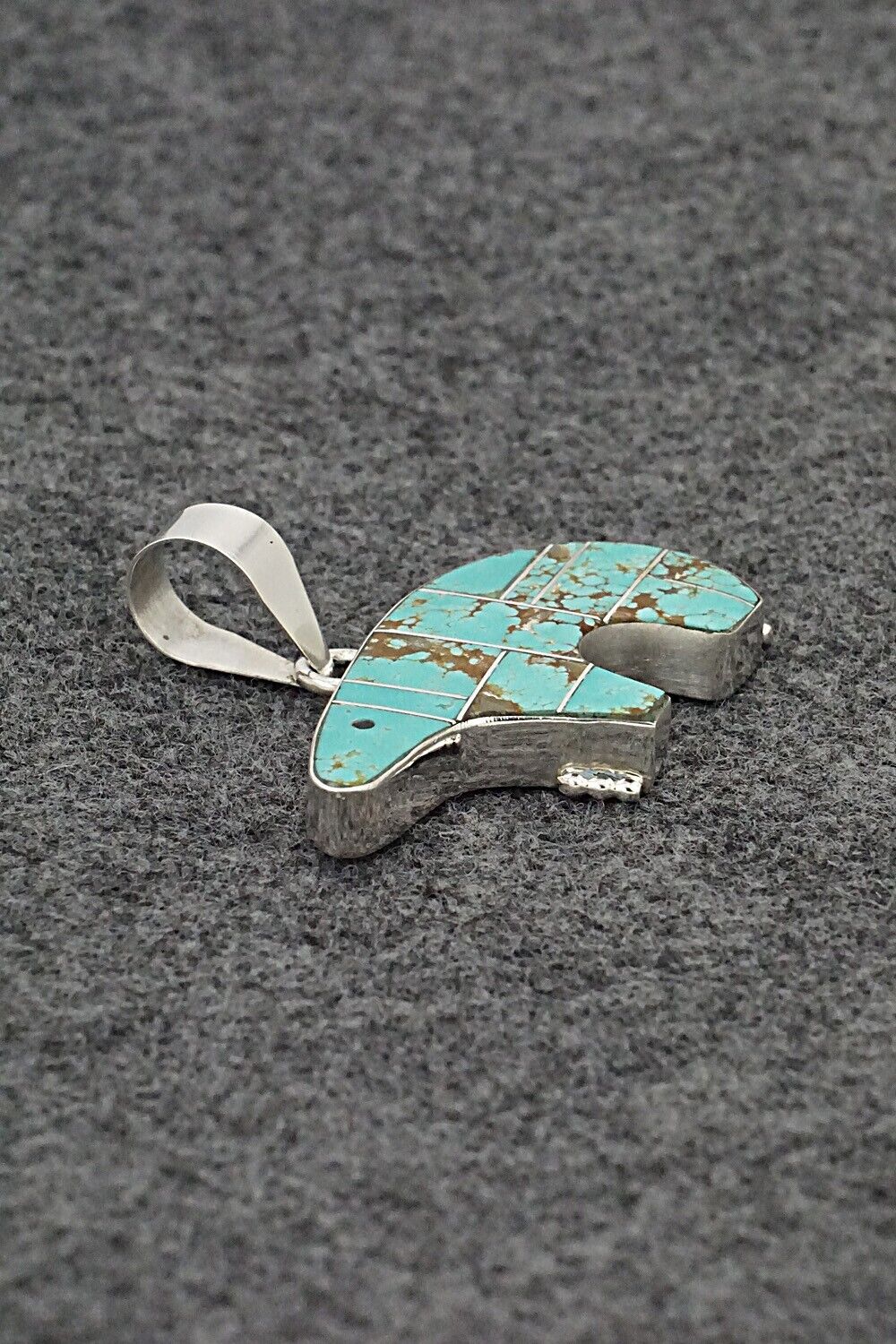 Turquoise & Sterling Silver Pendant - Edison Yazzie