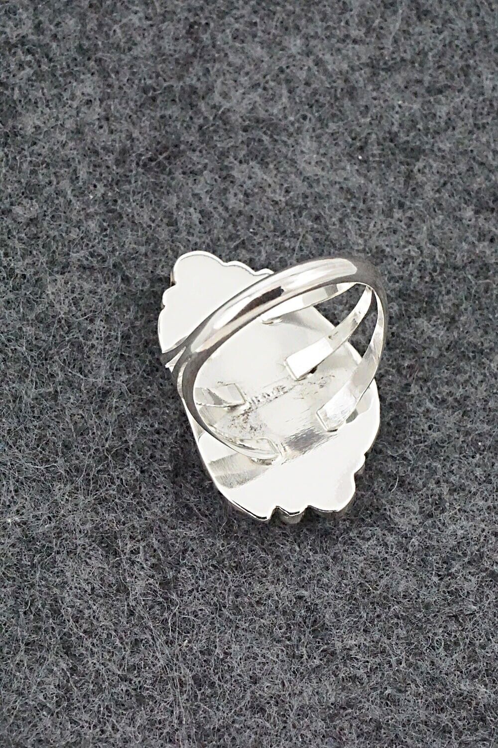 Spiny Oyster, Opalite & Sterling Silver Ring - James Manygoats - Size 6.25