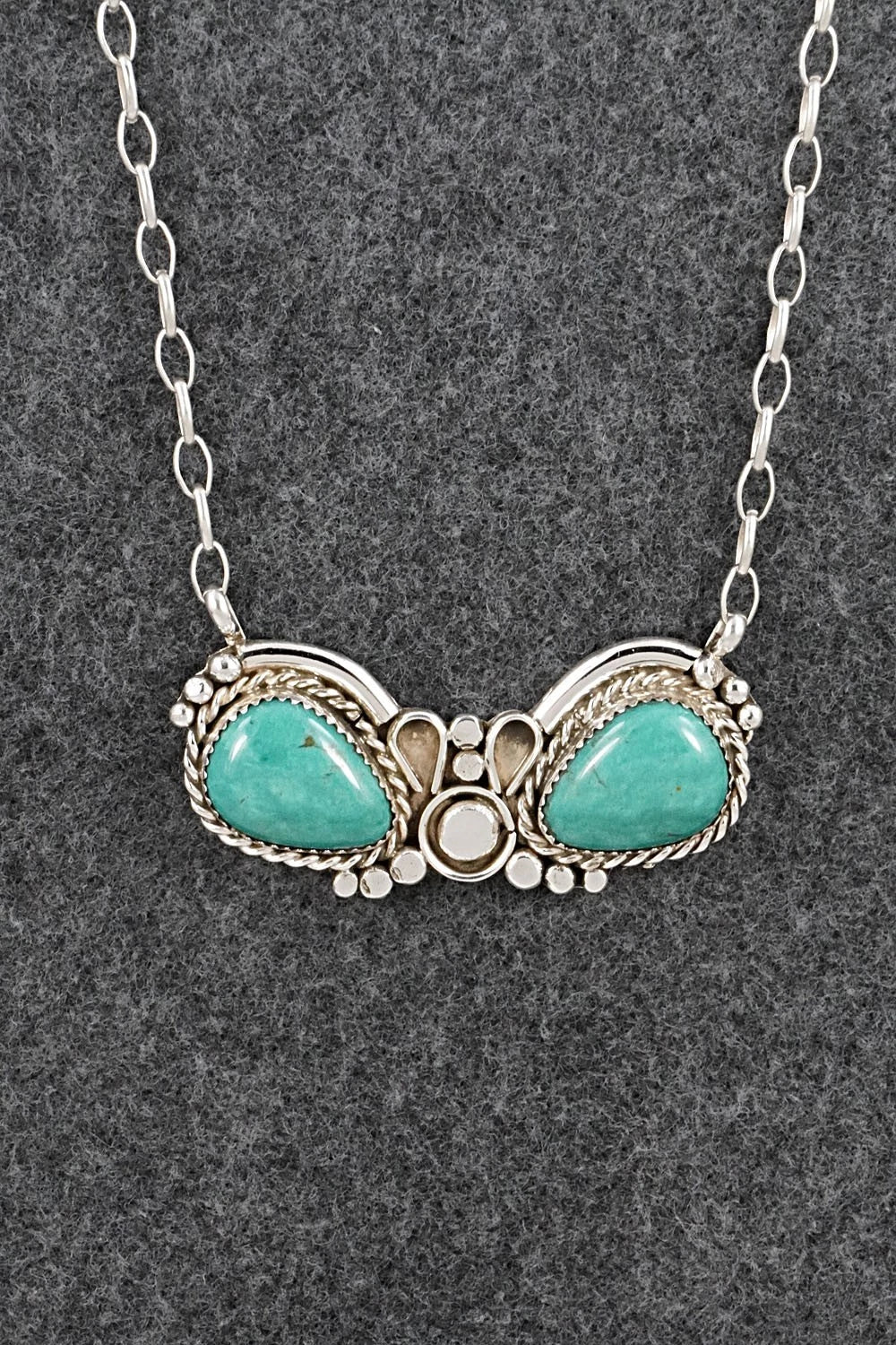 Turquoise & Sterling Silver Necklace - Phil Nez