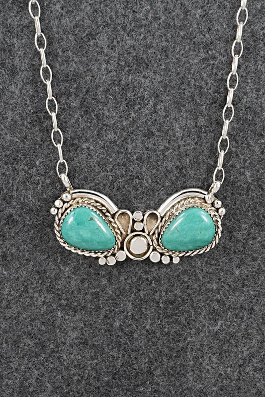 Turquoise & Sterling Silver Necklace - Phil Nez