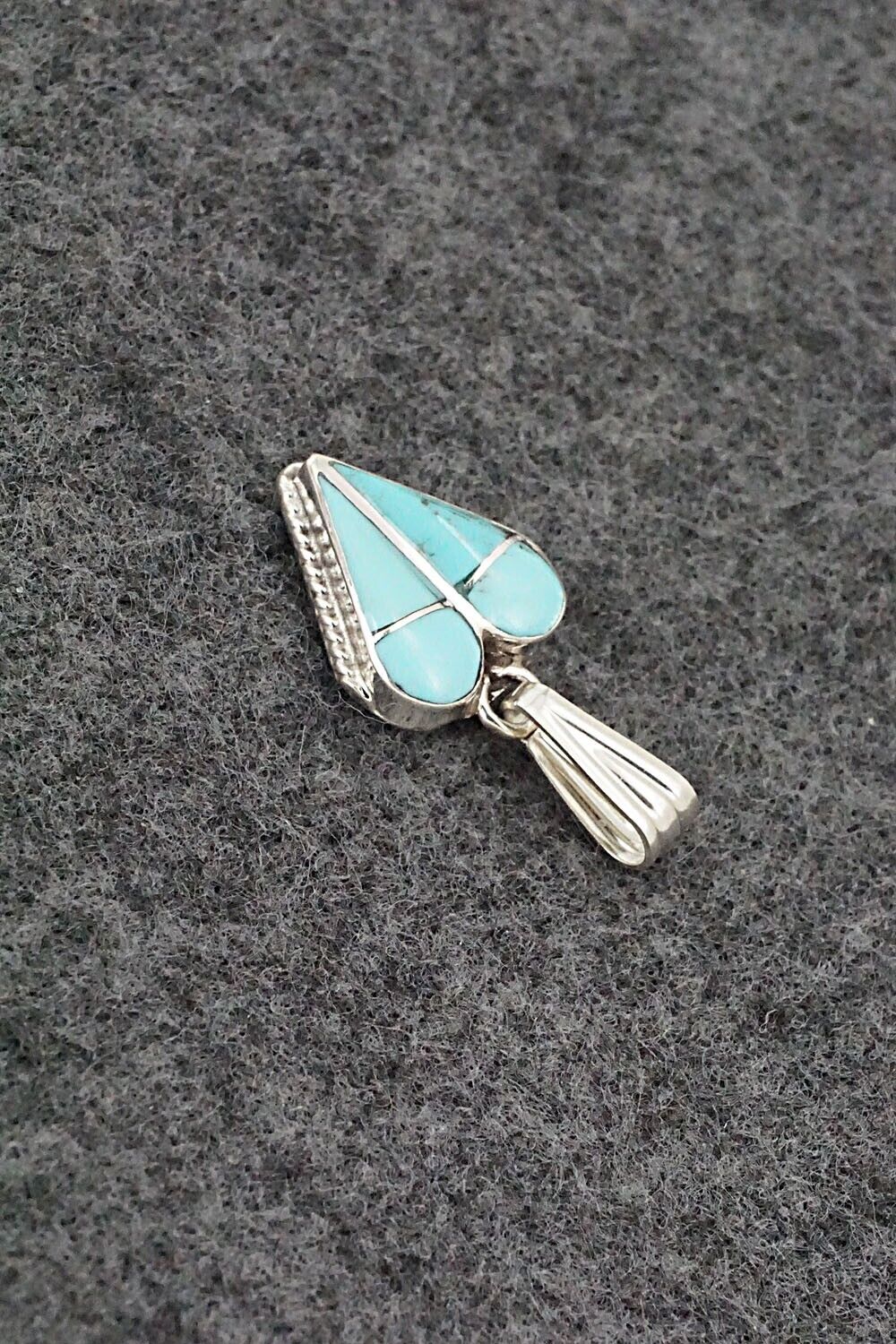 Turquoise and Sterling Silver Pendant - Velda Nastacio