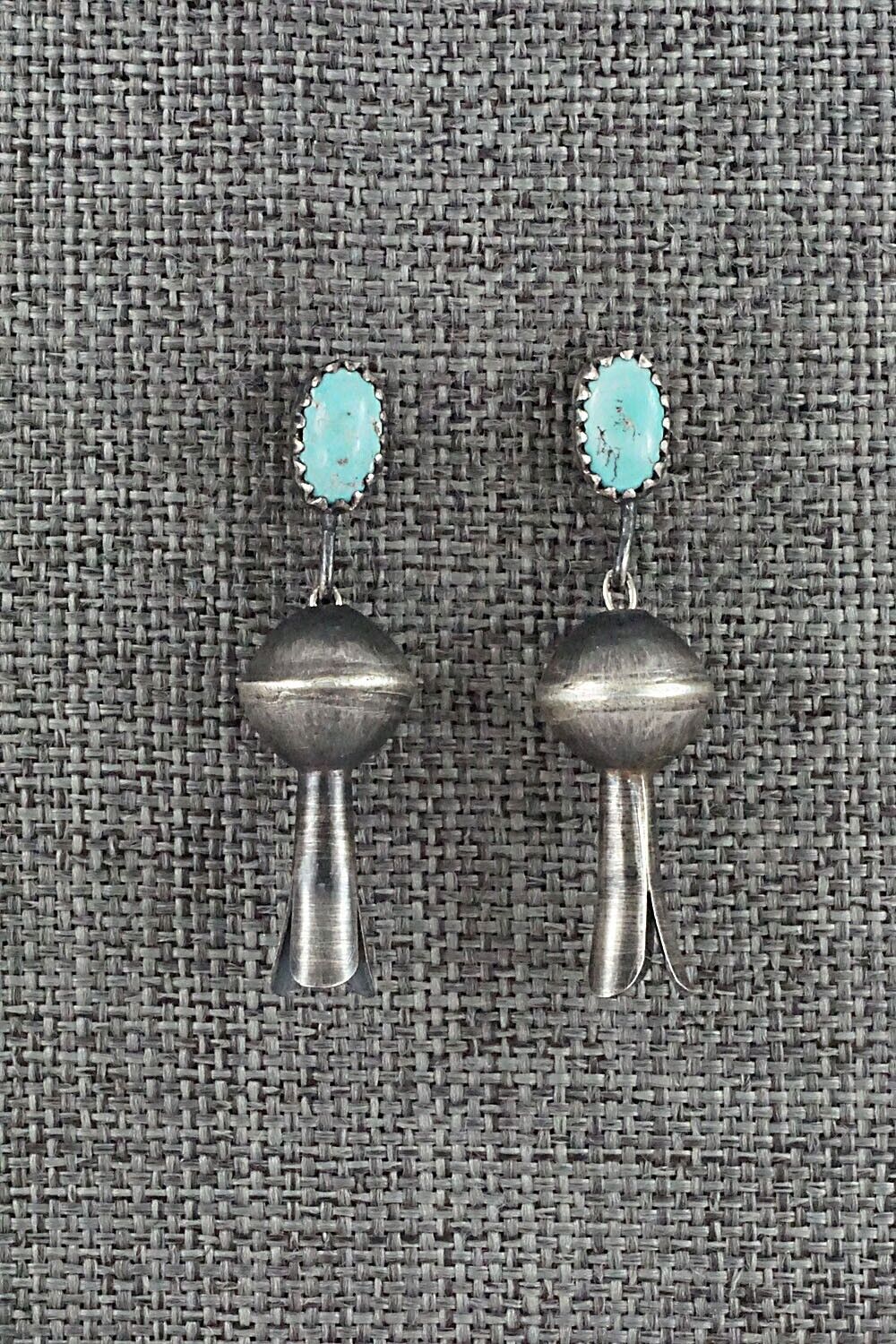 Turquoise & Sterling Silver Blossom Earrings - Shirley Lee