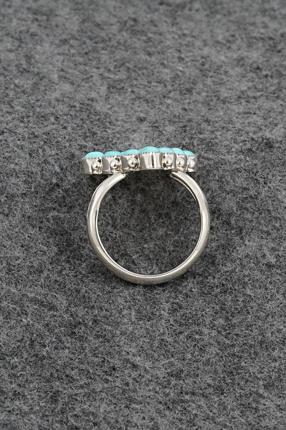 Turquoise & Sterling Silver Ring - Loretta Delgarito - Size 9