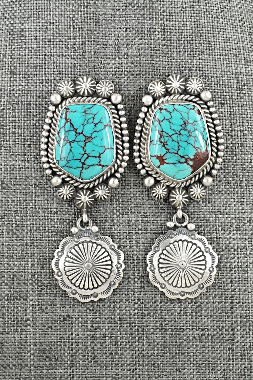 Turquoise & Sterling Silver Earrings - Michael Calladitto