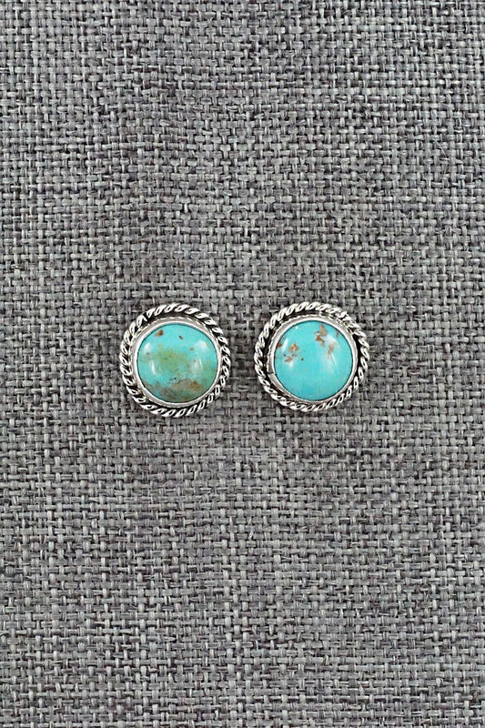 Turquoise & Sterling Silver Earrings - Marco Begaye